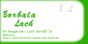 borbala lach business card